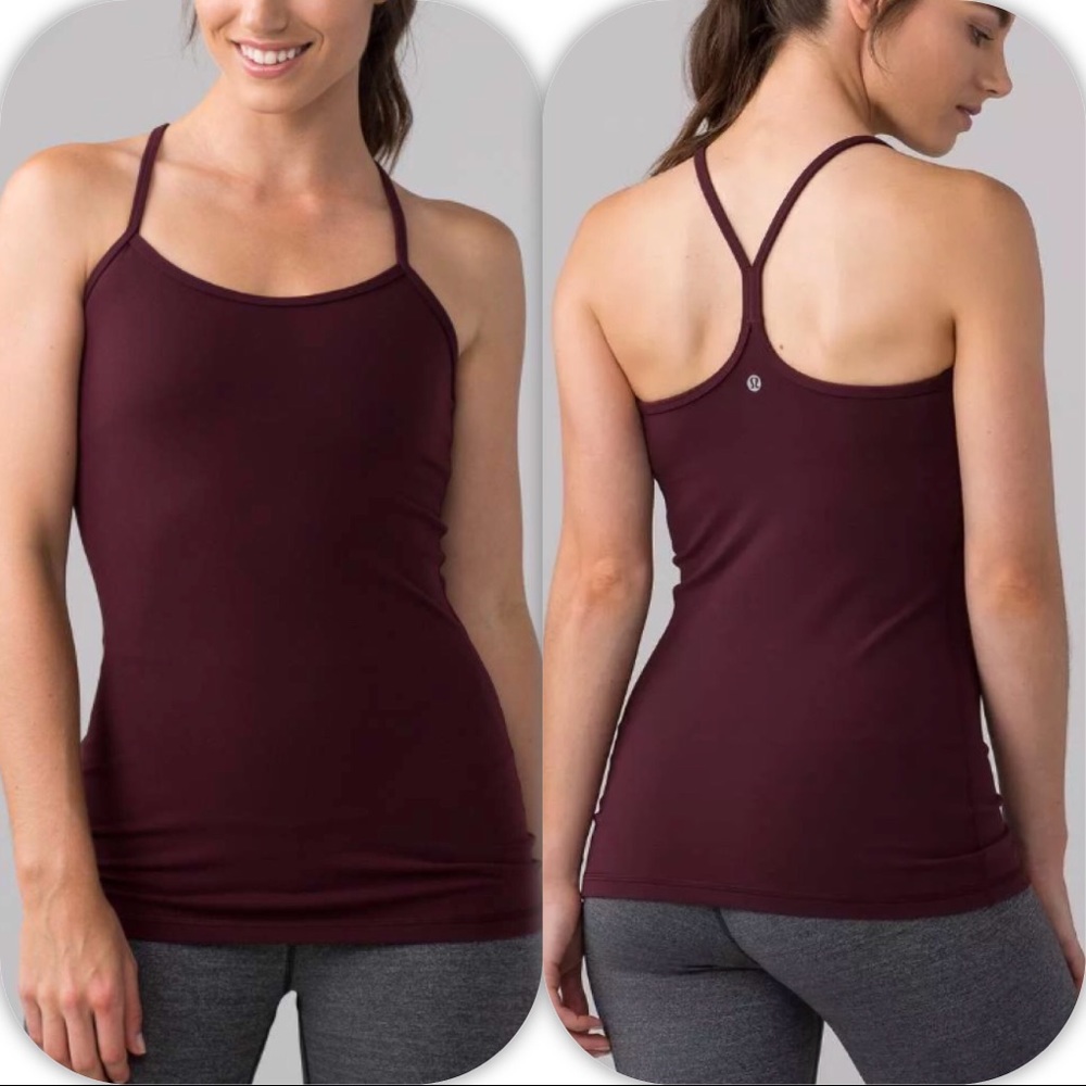 NWT BORDEAUX DRAMA LULULEMON POWER Y TANK - 4 - Picture 2 of 7